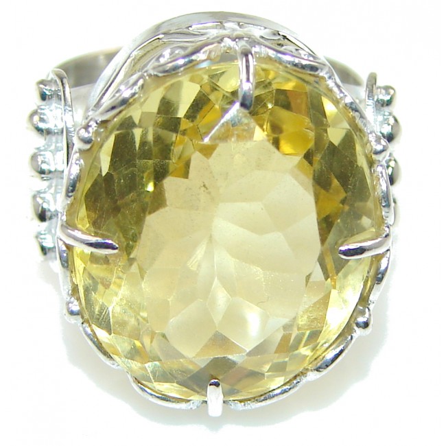 Lovely Angel! Yellow Citrine Sterling Silver Ring s. 9