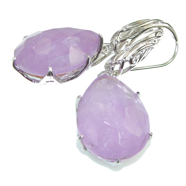 Pure In Heart! Natural Purple Amethyst Sterling Silver earrings