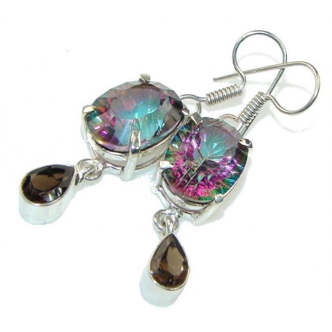 Exotic Vacation! Rainbow Magic Topaz Sterling Silver earrings