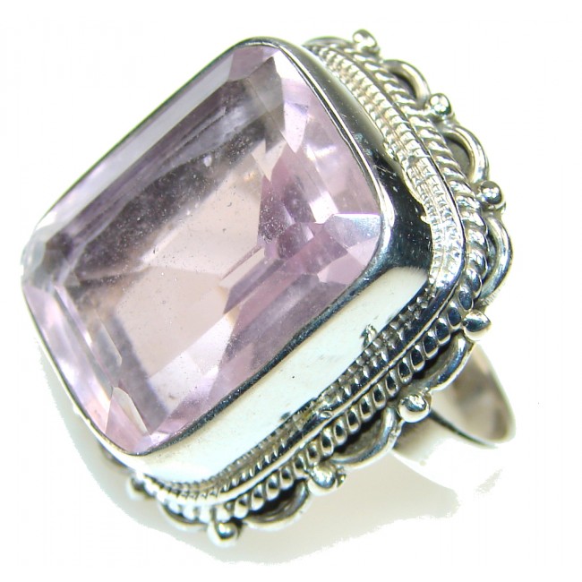 Expression Of Sympathy!! Light Pink Topaz Sterling Silver ring; size 7 1/4