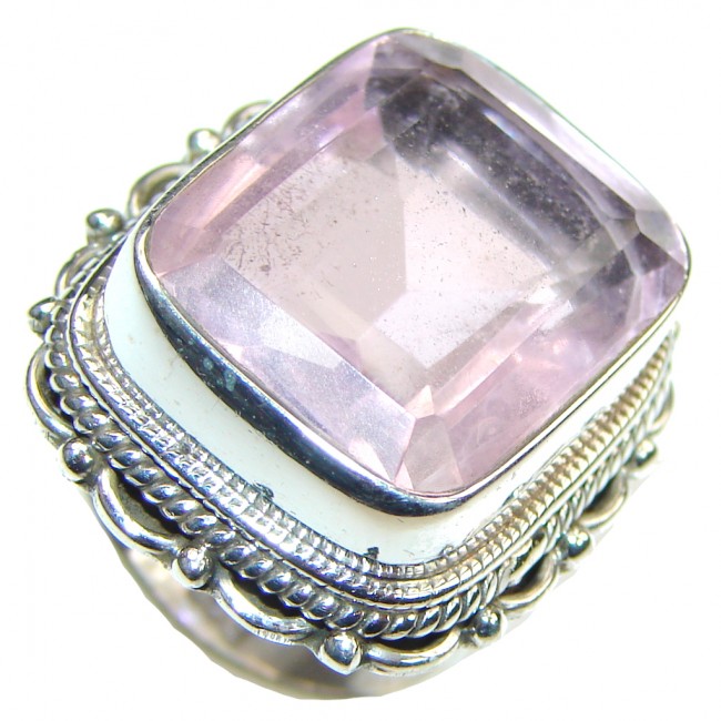 Expression Of Sympathy!! Light Pink Topaz Sterling Silver ring; size 7 1/4