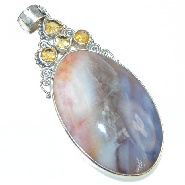 Exclusive! Montana Agate Sterling Silver Pendant