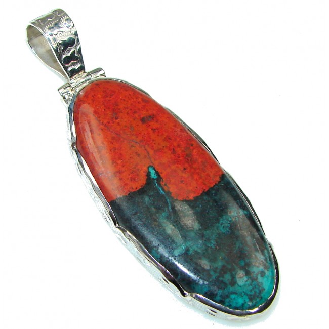 Excellent! Red Sonora Jasper Sterling Silver Pendant