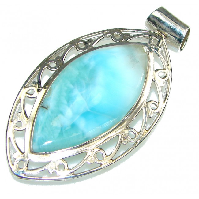 Bali Secret! Blue Larimar Sterling Silver Pendant