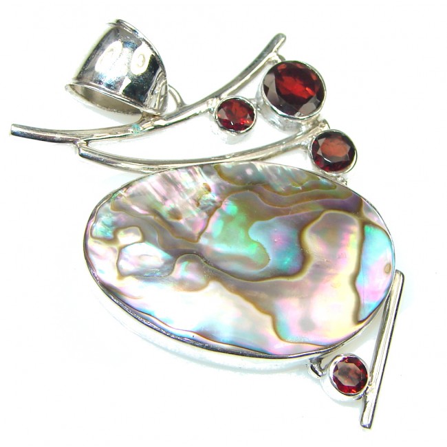 Amazing Rainbow Abalone Sterling Silver Pendant