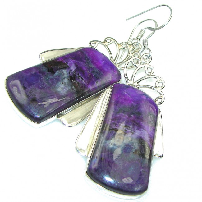 Amazing! Dyed Moss Agate Sterling Silver earrings