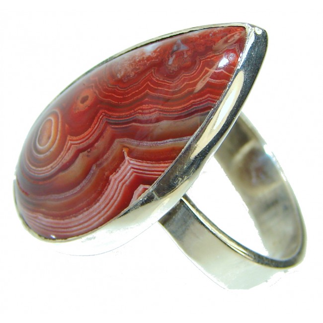 Off The Vine! Brown Agate Sterling Silver Ring s. 9 1/4