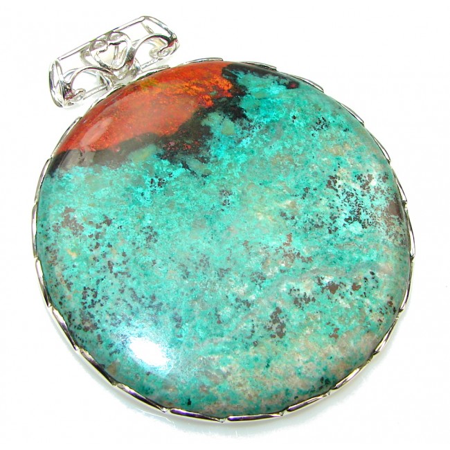 Large! Amazing Red Sonora Jasper Sterling Silver Pendant
