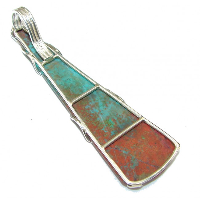 Big! Amazing AAA Red Sonora Jasper Sterling Silver Pendant