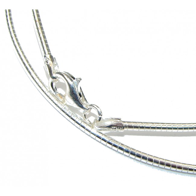 Round Omega Sterling Silver Chain 18'' long, 1.5 mm wide