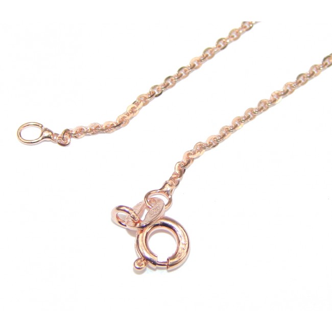 Anchor Rose Gold Plated Sterling Silver Chain 18'' long, 0.5 mm wide