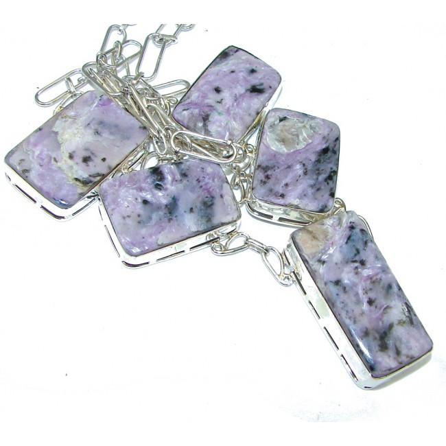 Just Perfect! Purple Charoite Sterling Silver Necklace