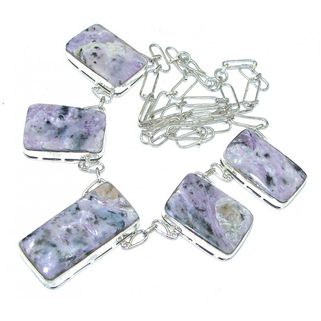 Just Perfect! Purple Charoite Sterling Silver Necklace