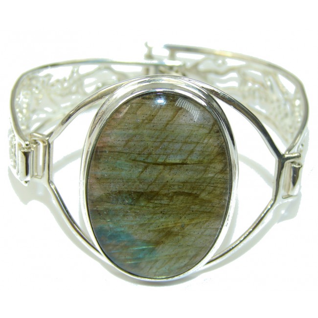Gorgeous Design! AAA Blue Labradorite Sterling Silver Bracelet