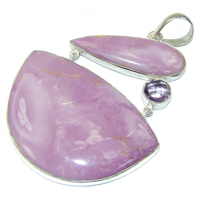 Big! Awesome Color Of Purple Sugalite Sterling Silver Pendant
