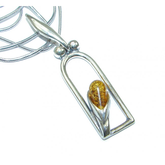 Perfect Gift! Baltic Polish AmberSterling Silver necklace