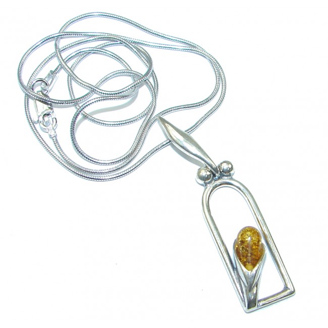 Perfect Gift! Baltic Polish AmberSterling Silver necklace