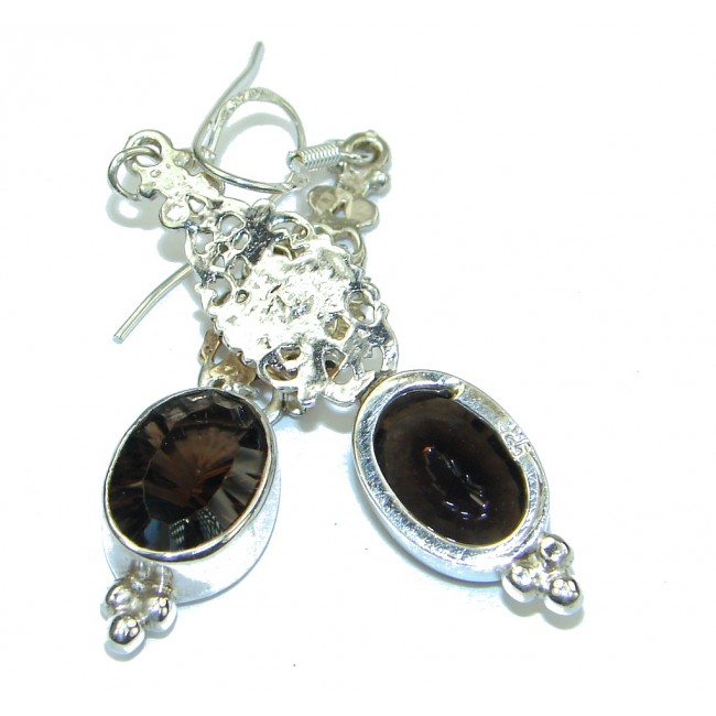 Perfect! Brown Galaxy Quartz Sterling Silver earrings