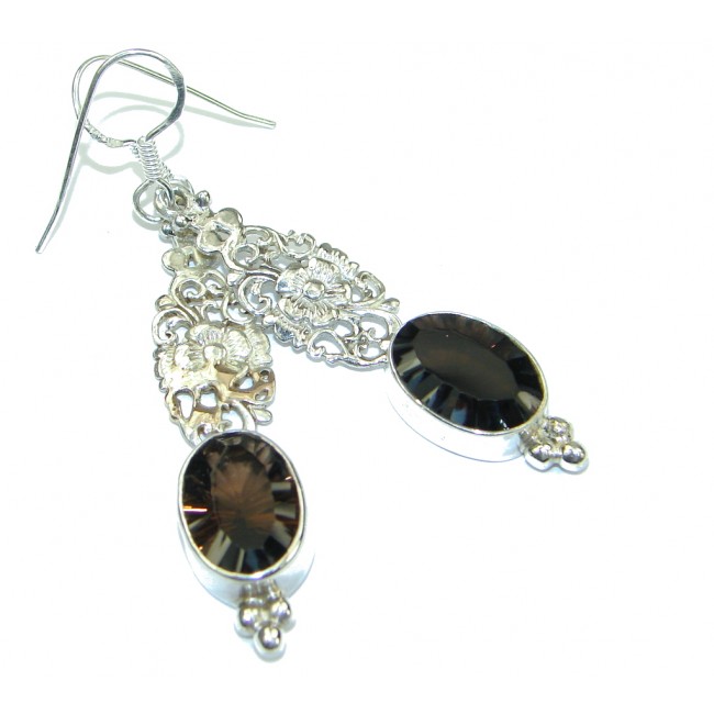 Perfect! Brown Galaxy Quartz Sterling Silver earrings