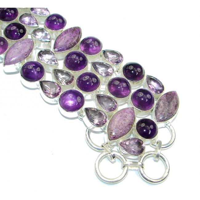 Lavender Dream! Purple Amethyst Sterling Silver Bracelet