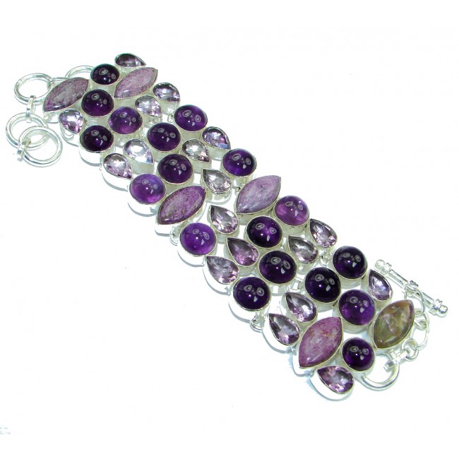 Lavender Dream! Purple Amethyst Sterling Silver Bracelet