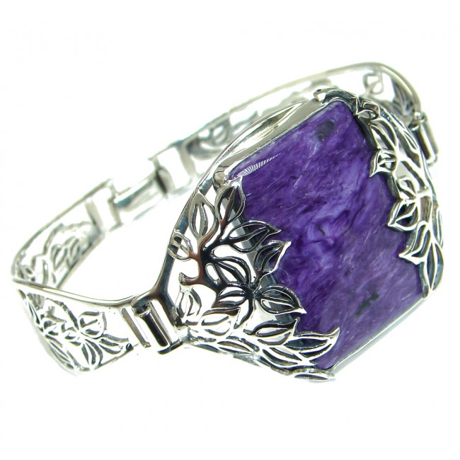 Lavender Dreams!! Purple Siberian Charoite Sterling Silver Bracelet