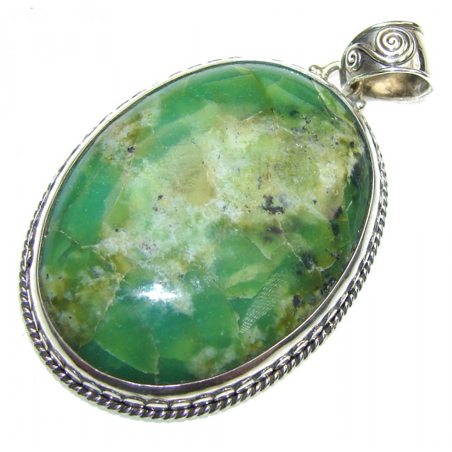 Simply Perfect AAA Chrysophrase Sterling Silver Pendant