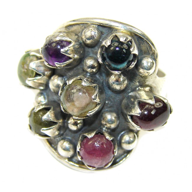 Pale Beauty! Tourmaline Sterling Silver Ring s. 9