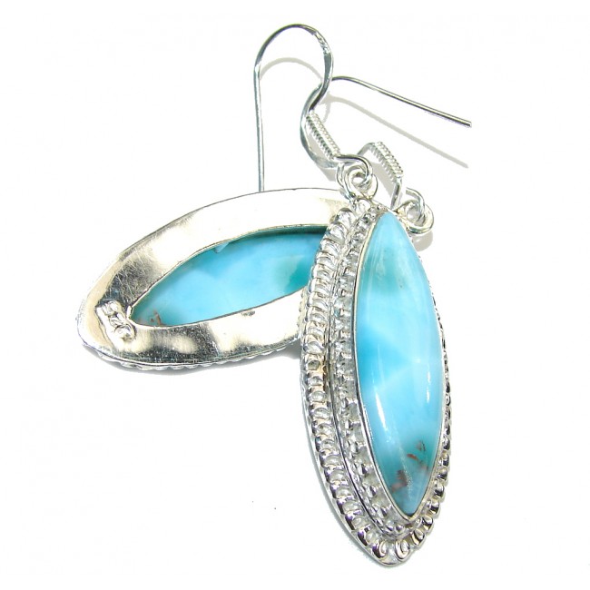 Summer Time! AAA Blue Larimar Sterling Silver earrings