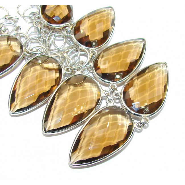 Duality In Brown! Light Smoky Topaz Sterling Silver necklace