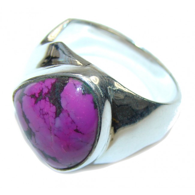 Amazing Purple Turquoise Sterling Silver Ring s. 8 1/4