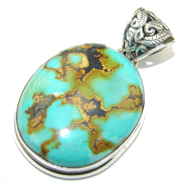 Corrico Lake! Blue Turquoise Sterling Silver Pendant