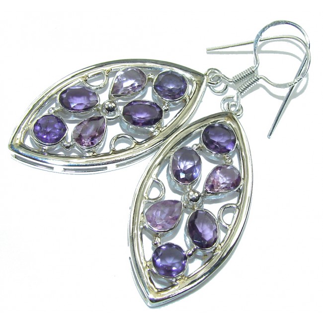 Precious Purple Amethyst Sterling Silver earrings