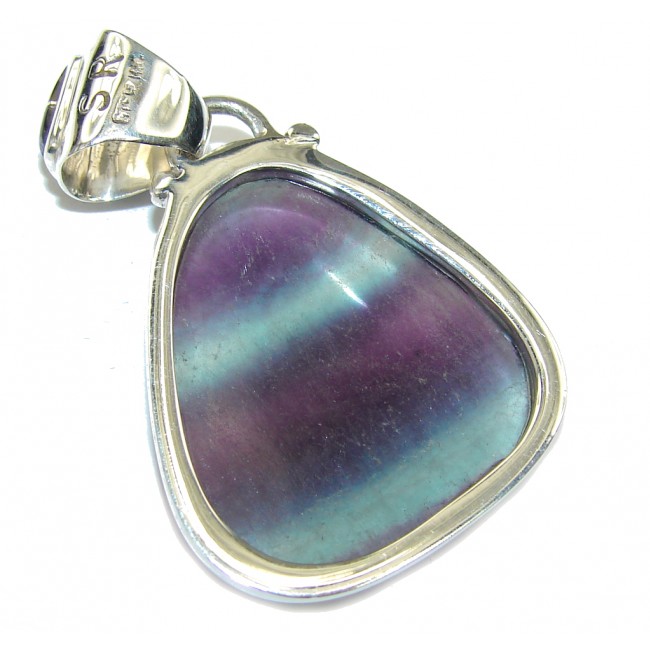 Secret Purple Fluorite Sterling Silver Pendant