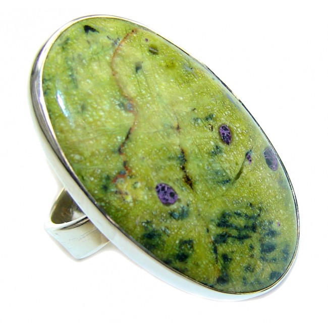 One of the Kind Natural Atlantisite Sterling Silver Ring s. 7 1/2