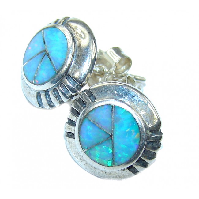 Maginificent Japanese Fire Opal Gold over Sterling Silver earrings