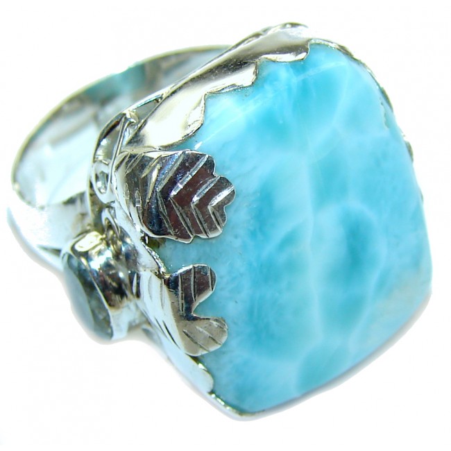 Blue Promise AAA Blue Larimar Sterling Silver Ring s. 9