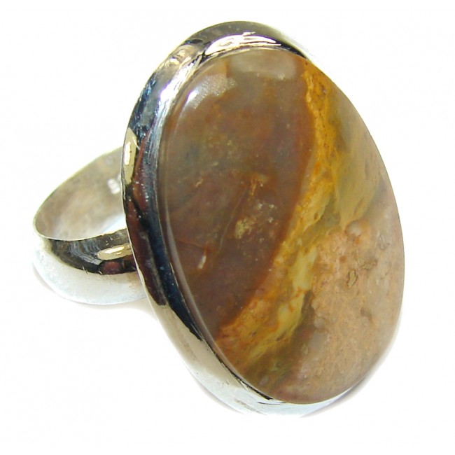Simplicity Montana Agate Sterling Silver ring; s. 8