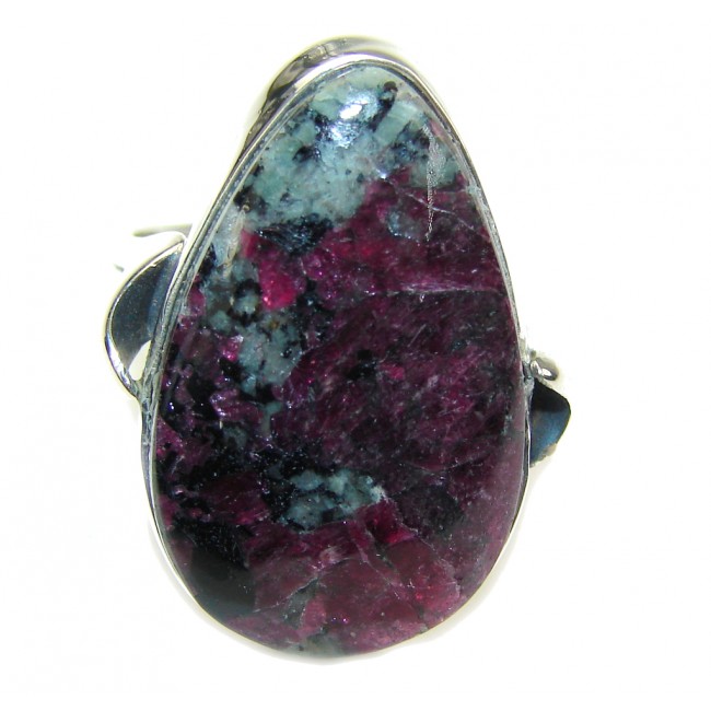 Just Perfect AAA Russian Eudialyte Sterling Silver Ring s. 8 3/4