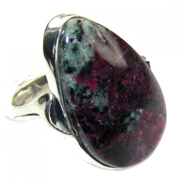 Just Perfect AAA Russian Eudialyte Sterling Silver Ring s. 8 3/4
