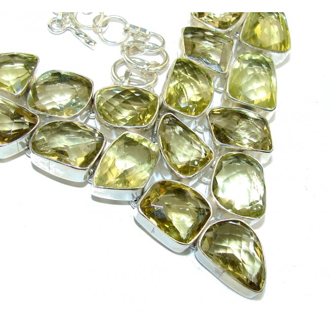 Summer Time Yellow Citrine Sterling Silver necklace