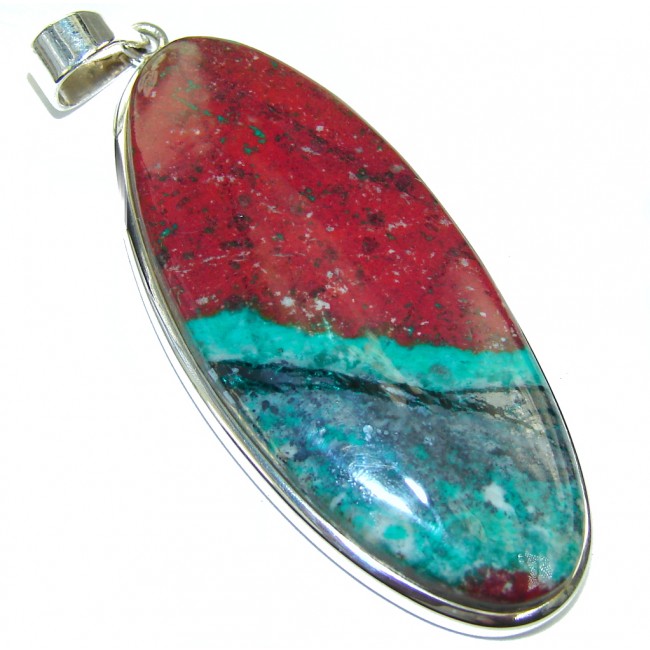 Just Perfect Red Sonora Jasper Sterling Silver Pendant