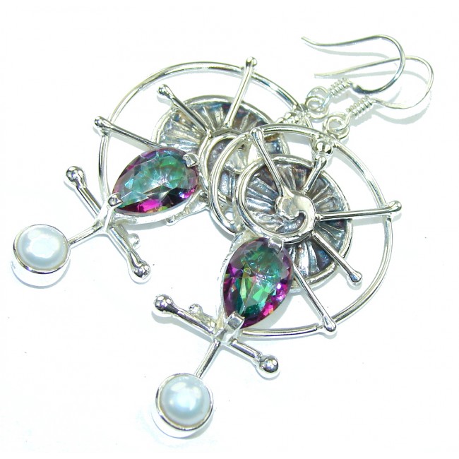 Beautiful Rainbow Magic Topaz Sterling Silver earrings