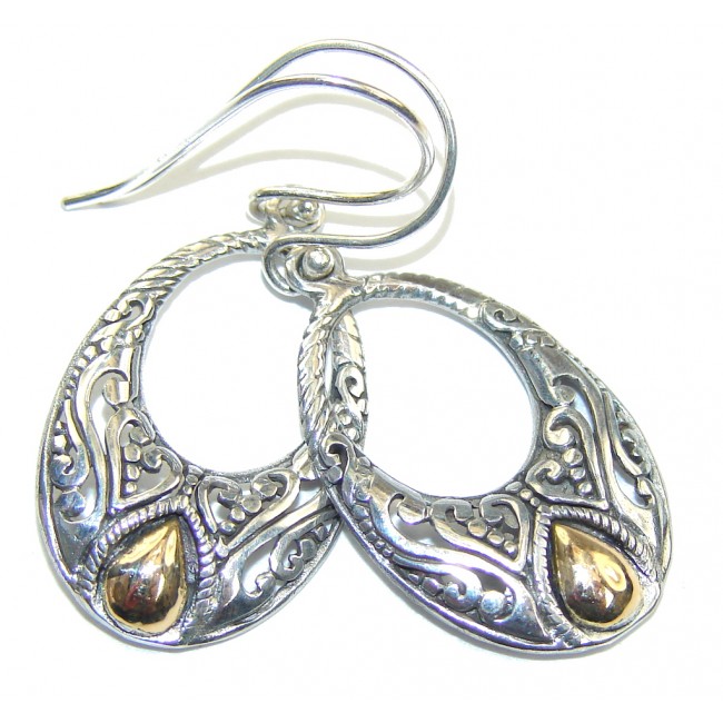 Bali Spirit Two Tones Sterling Silver earrings