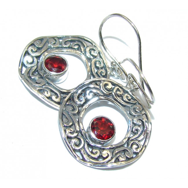 Perfect! Red Garner Sterling Silver earrings