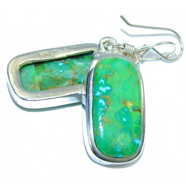 Green Island Turquoise Sterling Silver earrings