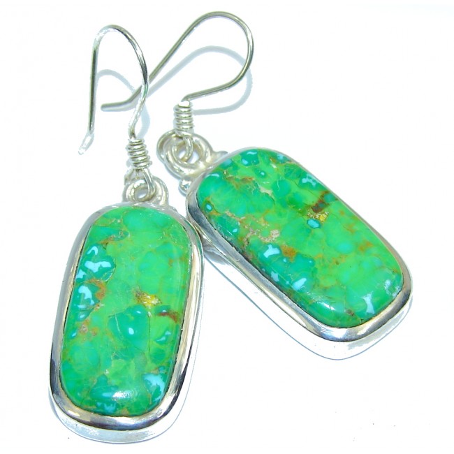 Green Island Turquoise Sterling Silver earrings