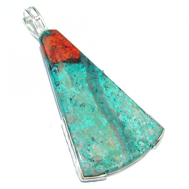 Big! Amazing AAA Red Sonora Jasper Sterling Silver Pendant
