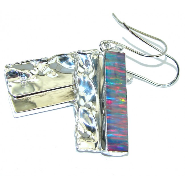 Purple Paradise Japanese Fire Opal Sterling Silver earrings