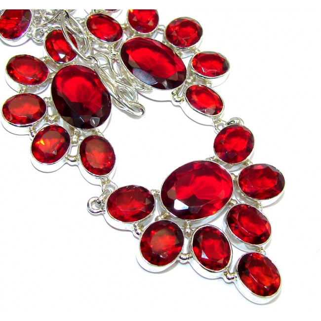 True Passion Red Quartz Sterling Silver necklace